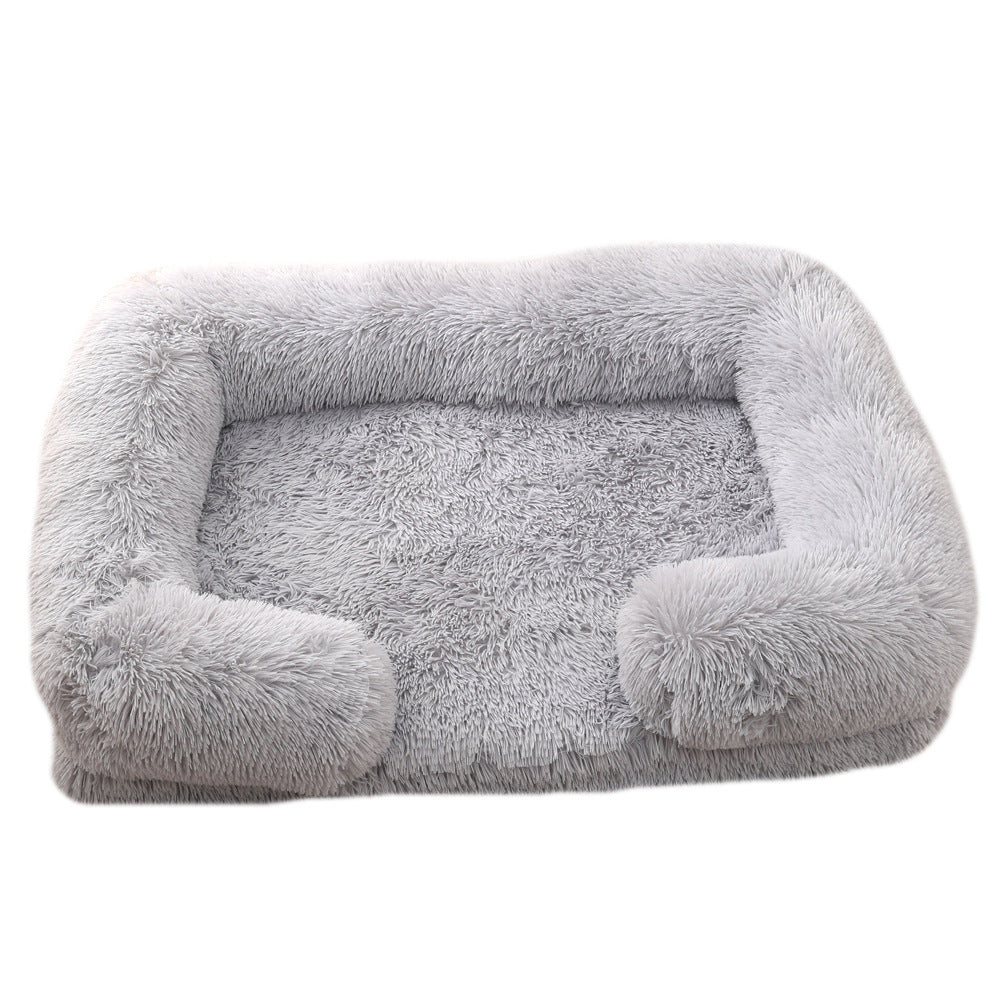 Calming Plush Rectangular Pet Bed