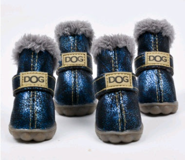 Warm Plush Snow Boots for Dogs