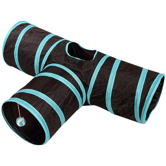 Rainbow Multi-Tunnel Cat Play Tunnel Toy
