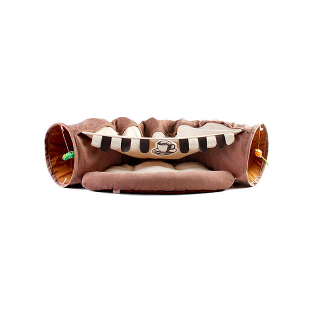 Bed & Foldable Multi-Tunnel Cat Toy