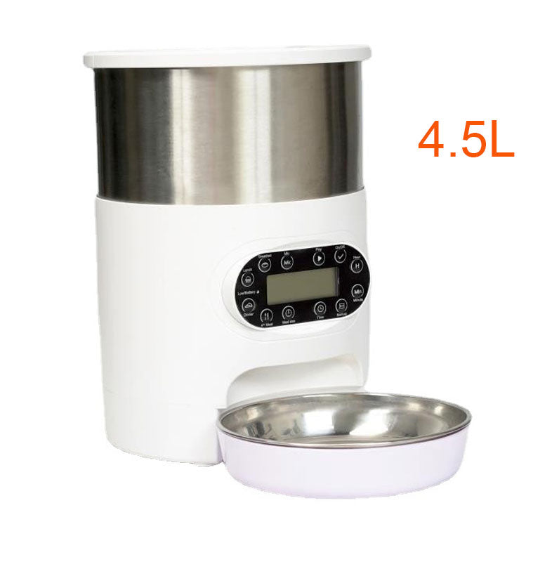 Double Tray Stainless Steel Automatic Pet Feeder
