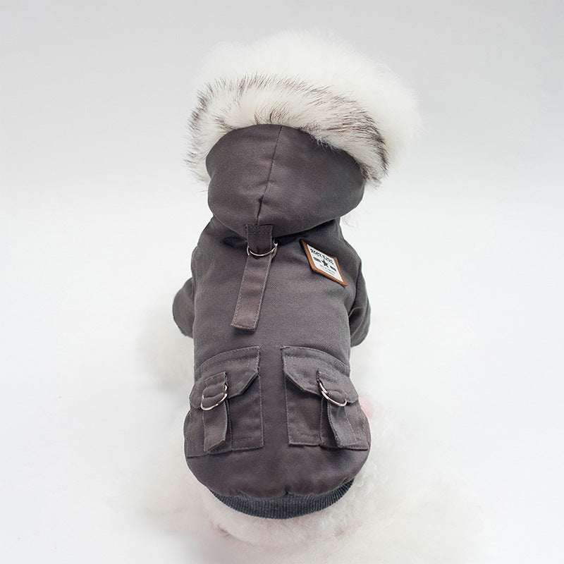Hooded Wool Coat for Small Dogs