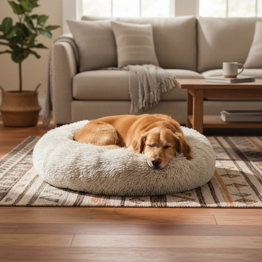 Plush anti-slip warm sleeping bed your pet will never want to leave