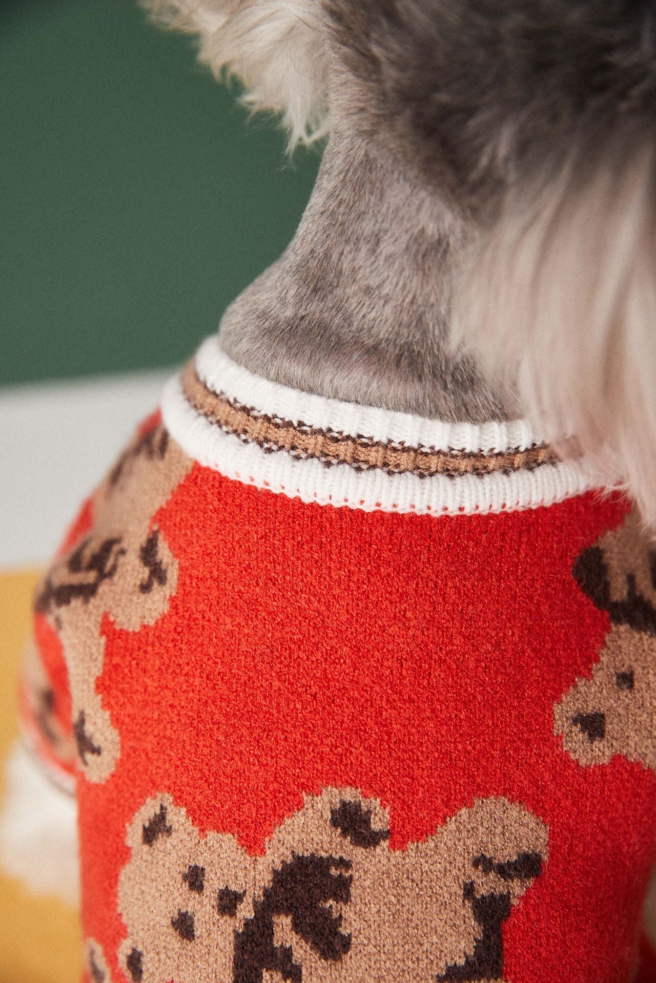 V-Neck Striped Pet Sweater Vest
