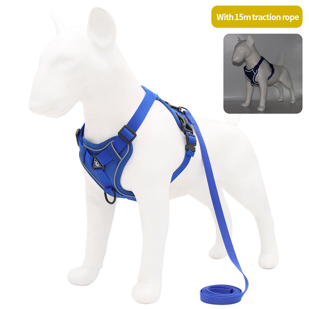 Reflective Mesh Dog Harness & Leash