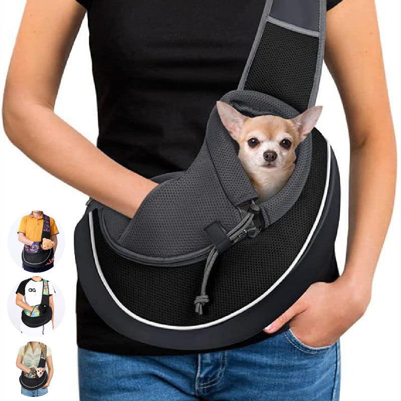 Lightweight breathable pet carrier crossbody bag for small dogs and cats