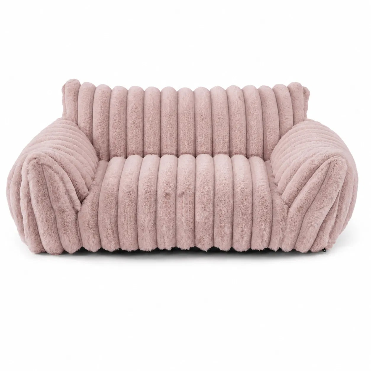 Pink fluffy cat couch bed