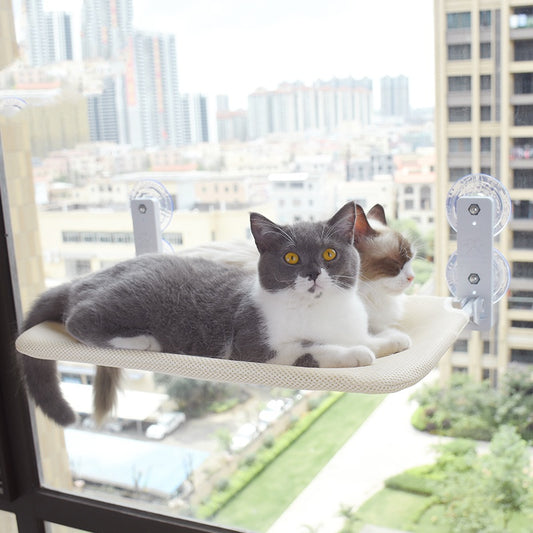Heavy-duty suction cup window cat hammock indoor sunbathing perch
