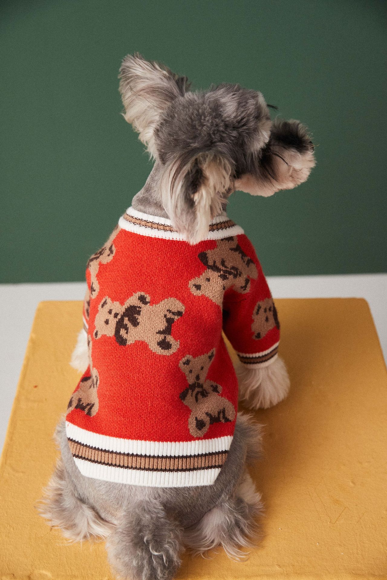 V-Neck Striped Pet Sweater Vest