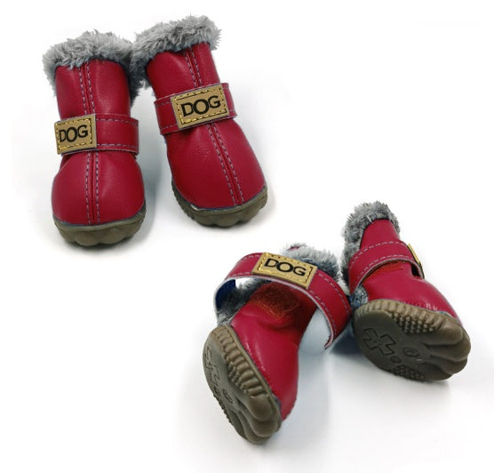 Warm Plush Snow Boots for Dogs