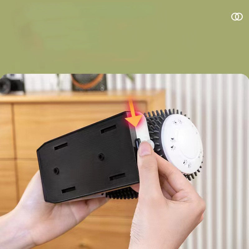 Auto-Rotating Cat Corner Brush & Scratcher
