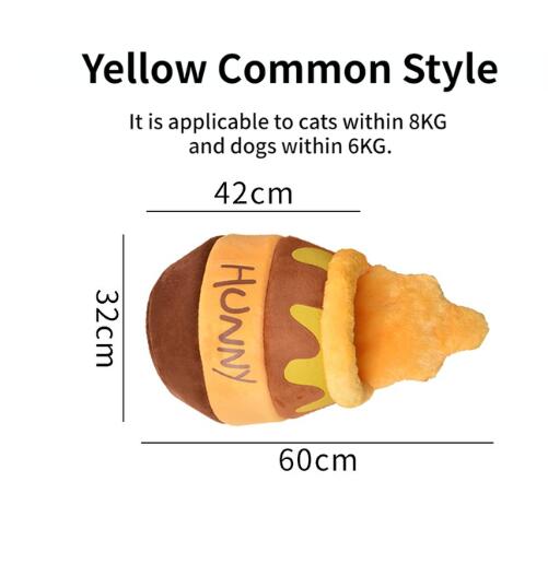 Honey Jar Plush Cat Cave Bed