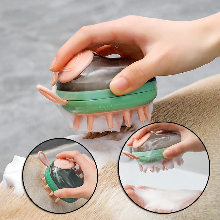 Silicone Soap-Dispensing Pet Bath Brush