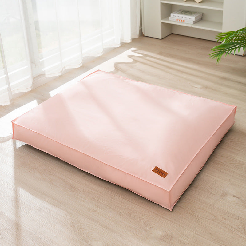 Memory foam pet bed showing thick supportive cushioning
