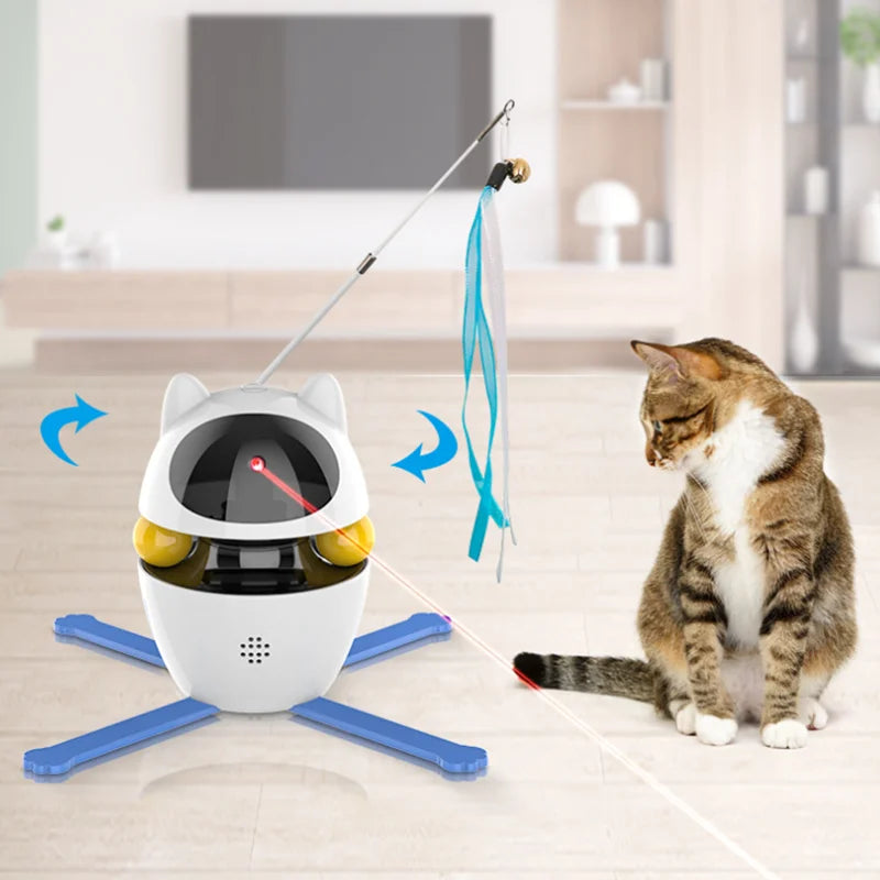 4-in-1 Laser & Feather Cat Toy