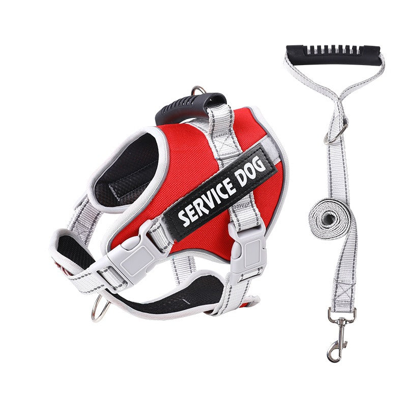 Vest-Style Dog Harness & Traction Rope
