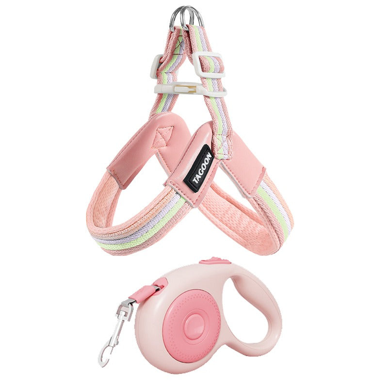 Vest-Style Dog Harness with Leash