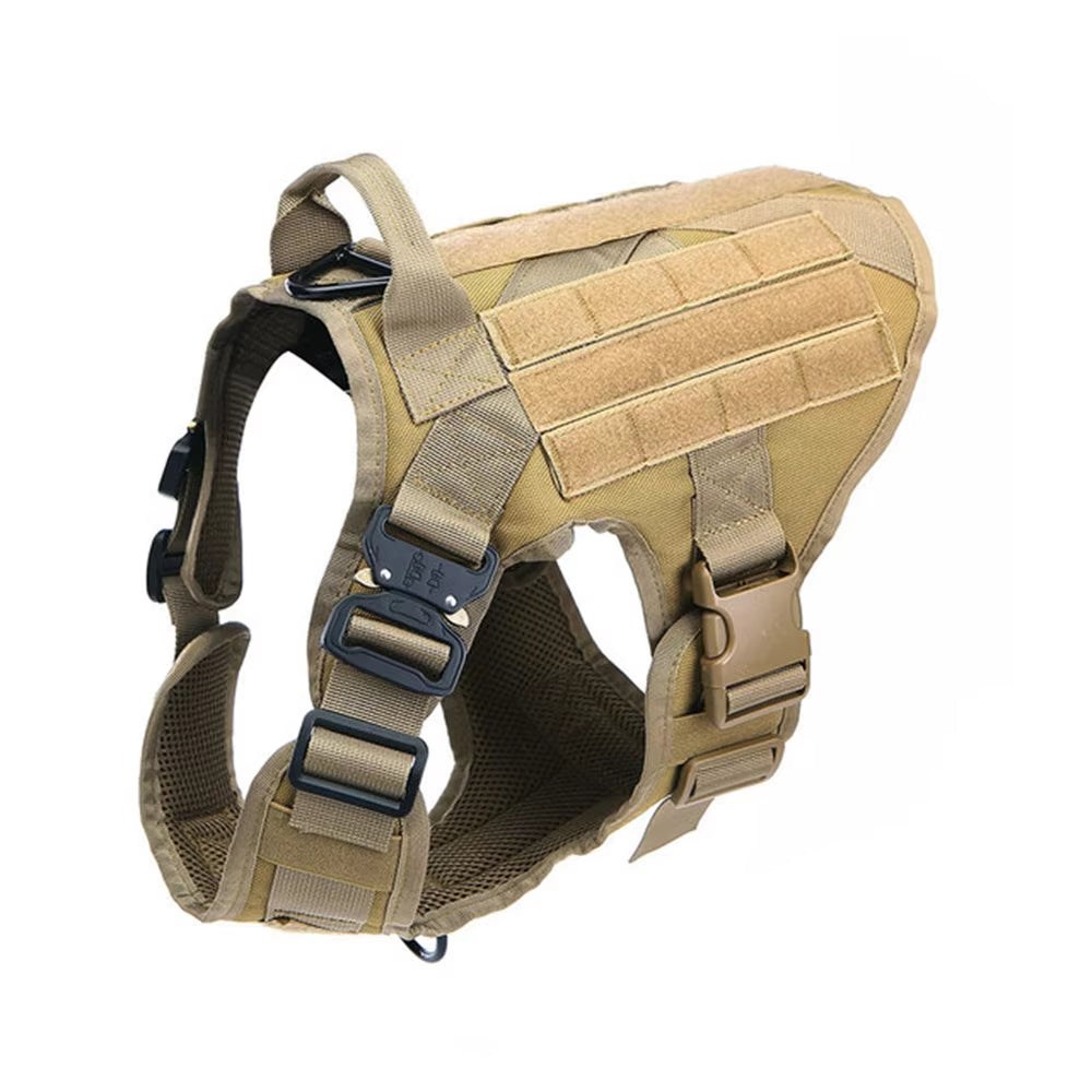 Brown tactical dog harness