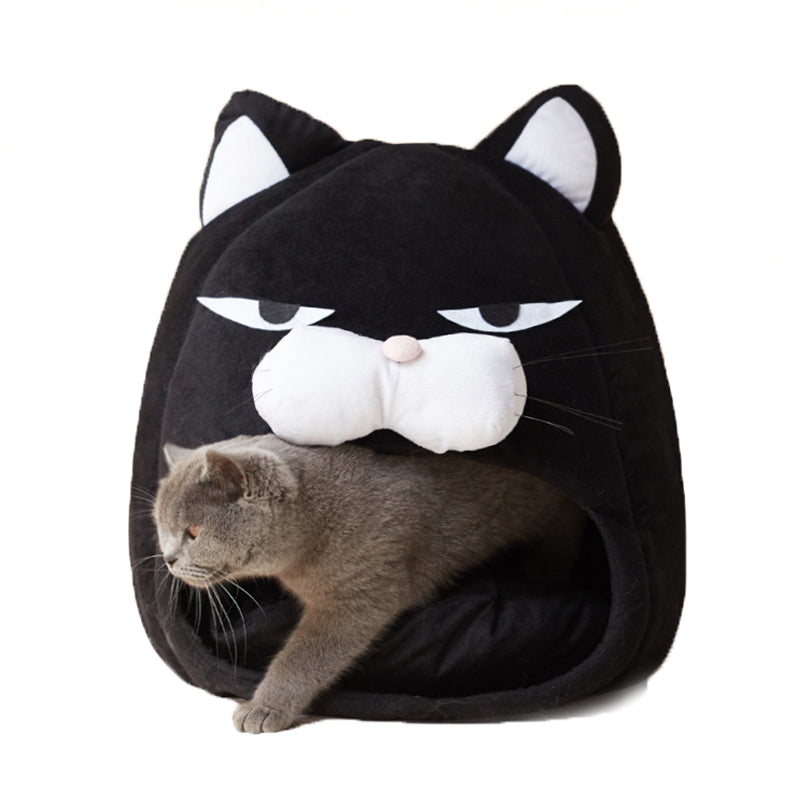 Stylish Plush Cat House Bed