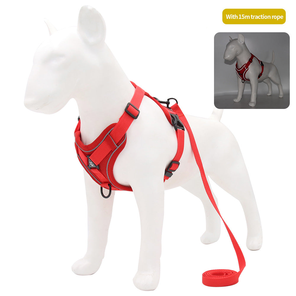 Reflective Mesh Dog Harness & Leash
