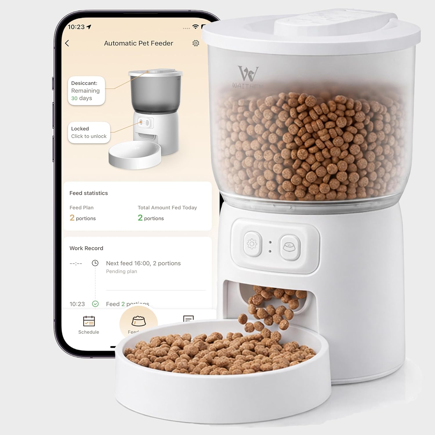 Wi-Fi Automatic Pet Feeder white