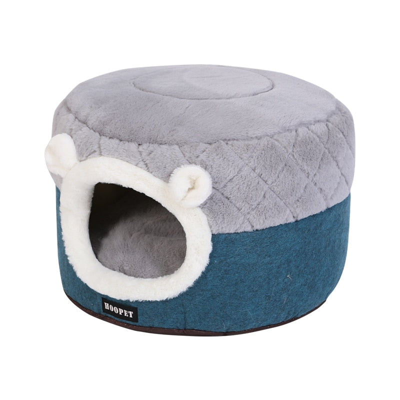 Soft Plush Cat Bed & House