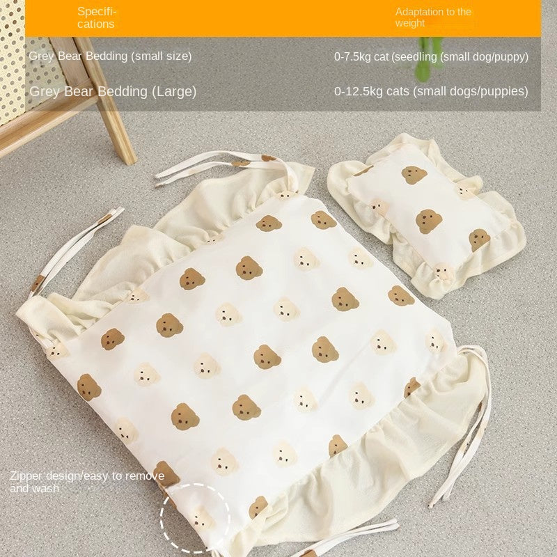 Solid Wood Princess Cat Bed