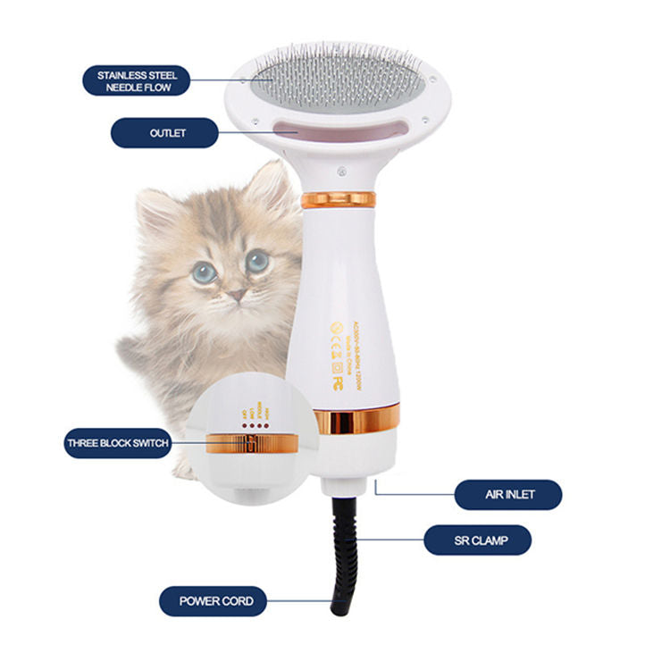 2-in-1 Pet Hair Dryer & Comb