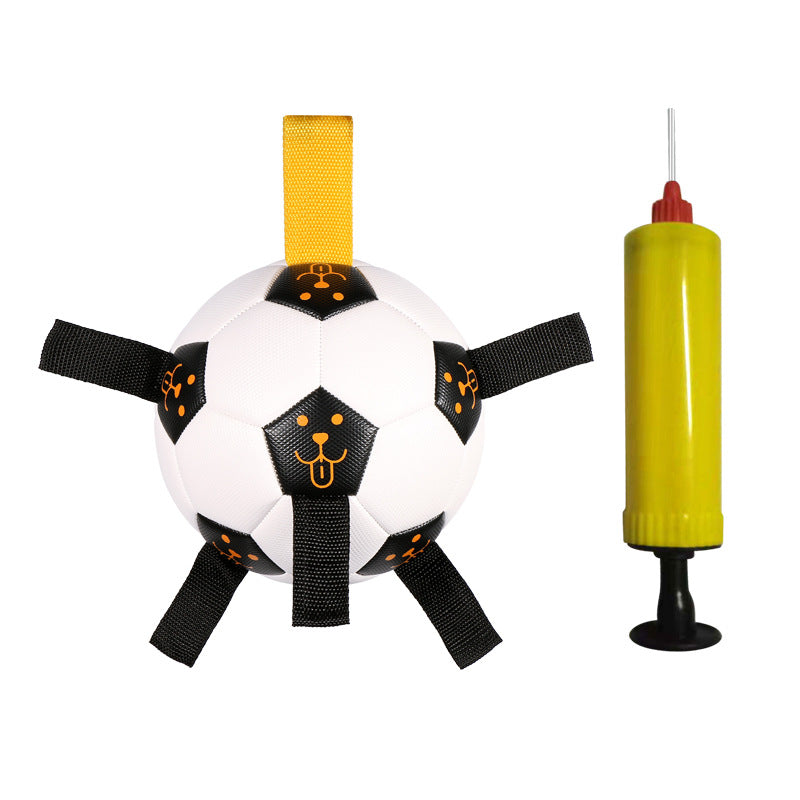 Football Dog Toy with Rope