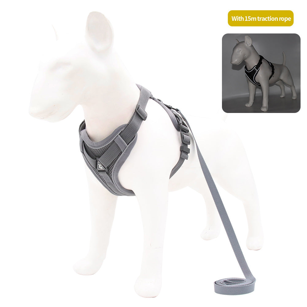 Reflective Mesh Dog Harness & Leash