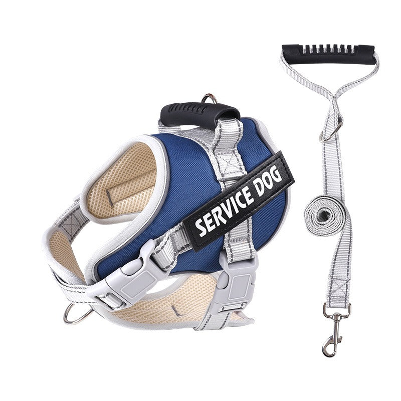 Vest-Style Dog Harness & Traction Rope