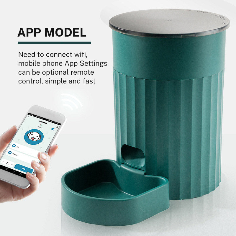 Compact Automatic Pet Feeder with Scheduled Portion Control for Cats and Dogs