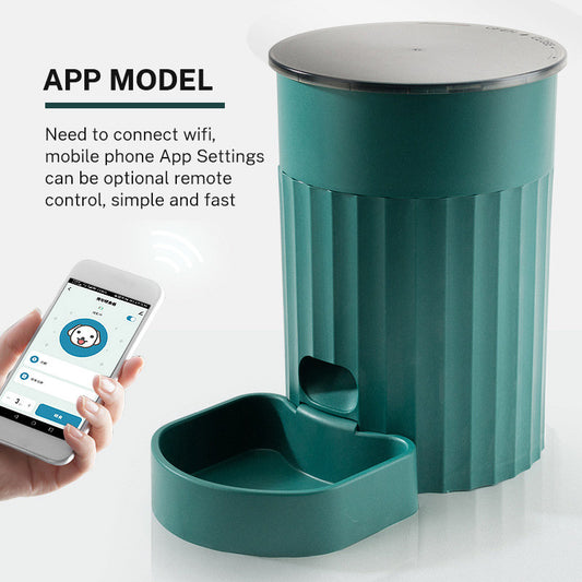 Compact Automatic Pet Feeder with Scheduled Portion Control for Cats and Dogs