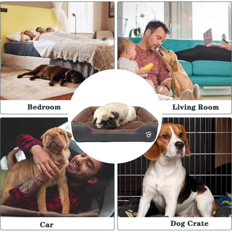 Cozy Fleece Pet Bed, Non-Slip Bottom