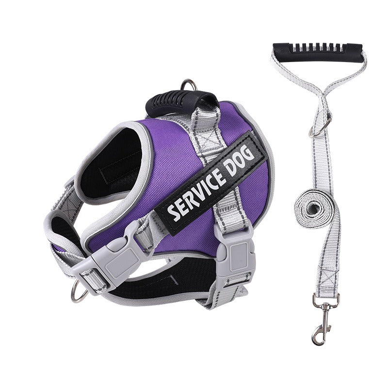Vest-Style Dog Harness & Traction Rope