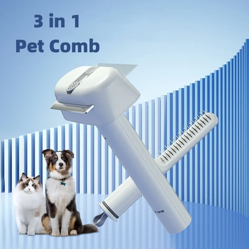 3-in-1 Professional Pet Dematting and Detangling Comb for Dogs and Cats