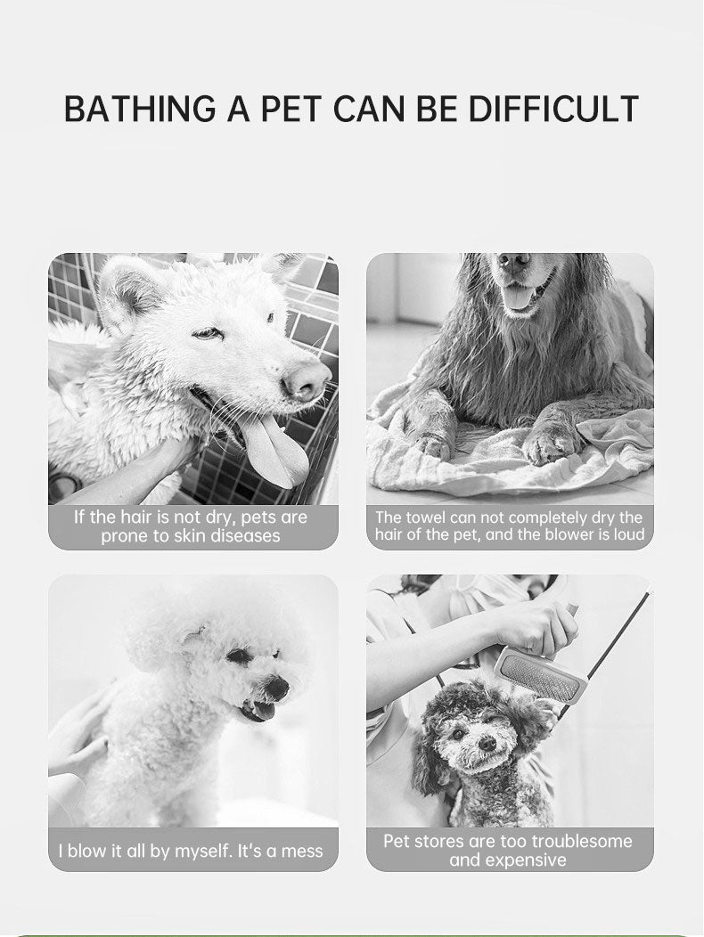 Quiet Pet Hair Dryer & Comb