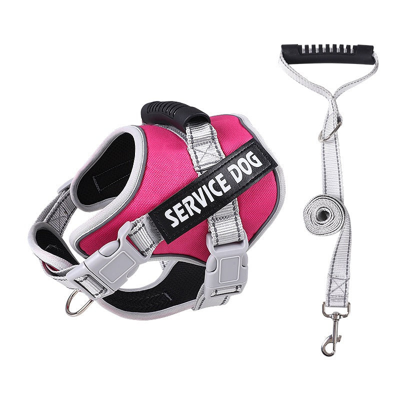 Vest-Style Dog Harness & Traction Rope