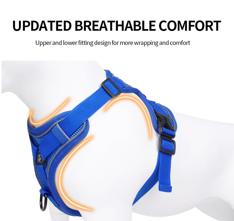 Reflective Mesh Dog Harness & Leash
