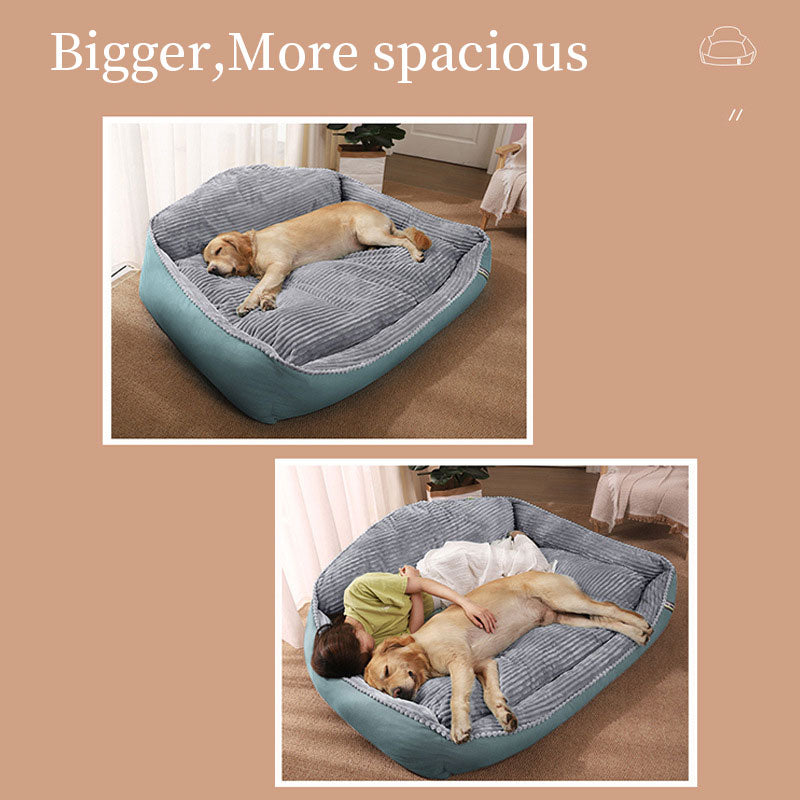 Large Warm Plush Dog Sofa Bed and Pet Cushion Mat for All Breeds
