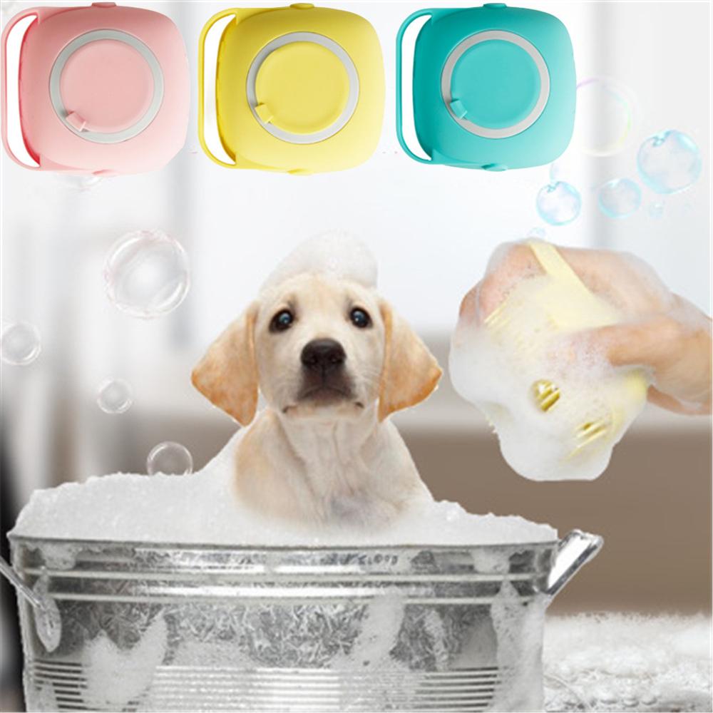 Silicone Pet Bath and Shampoo Massage Brush for Dogs and Cats