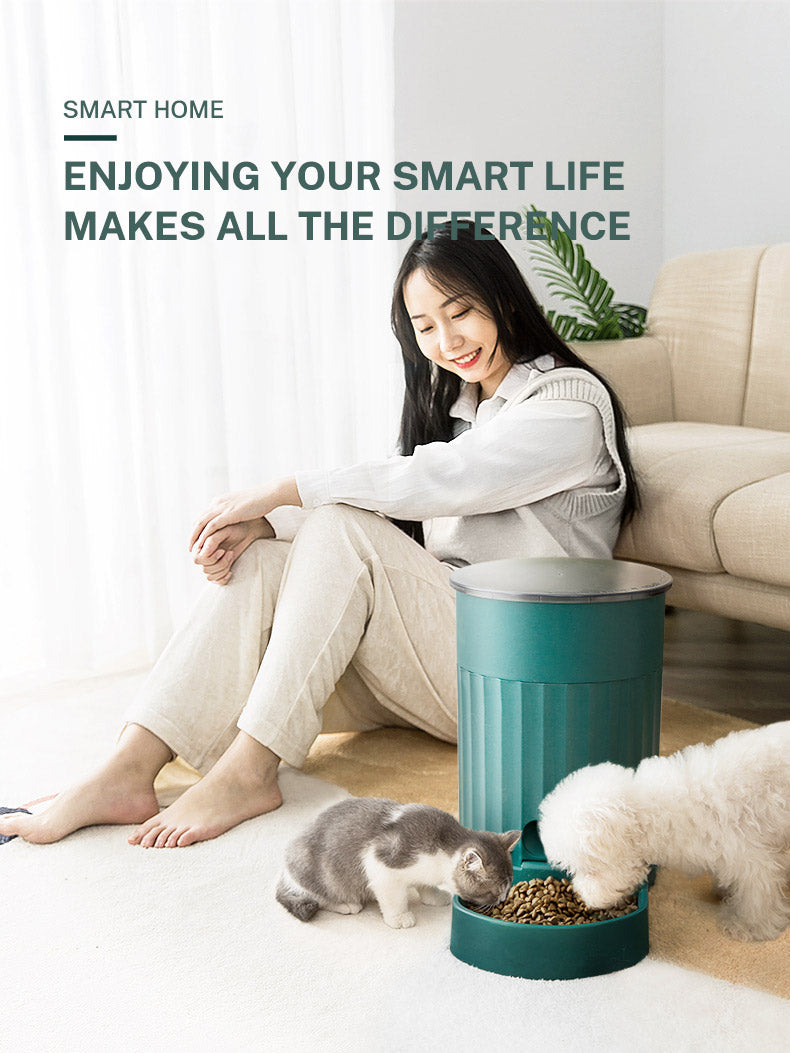 Compact Automatic Pet Feeder with Portion Control
