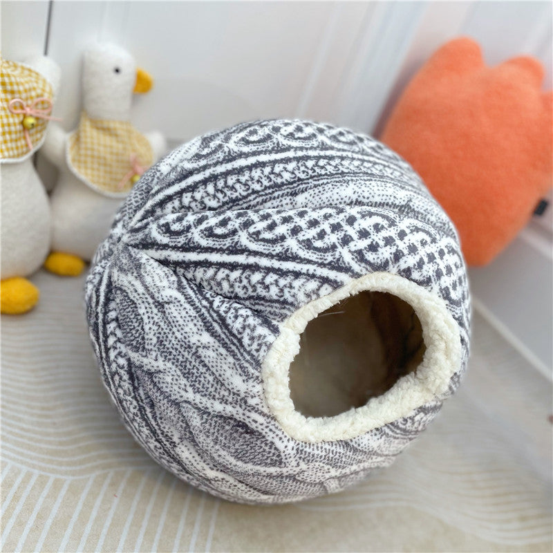 Woven Wool Ball Cat Nest Bed