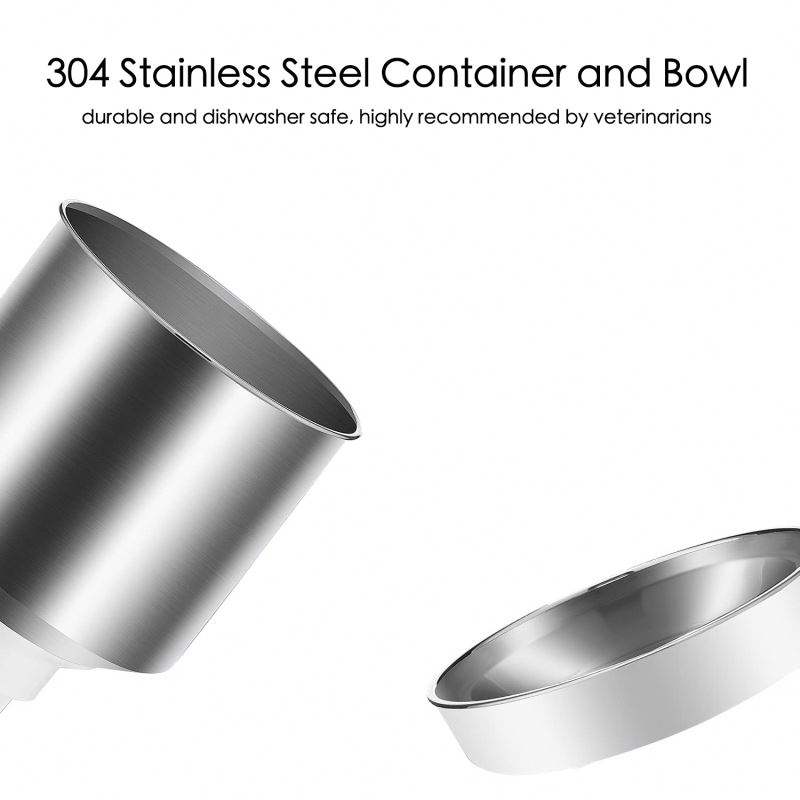 Double Tray Stainless Steel Automatic Pet Feeder