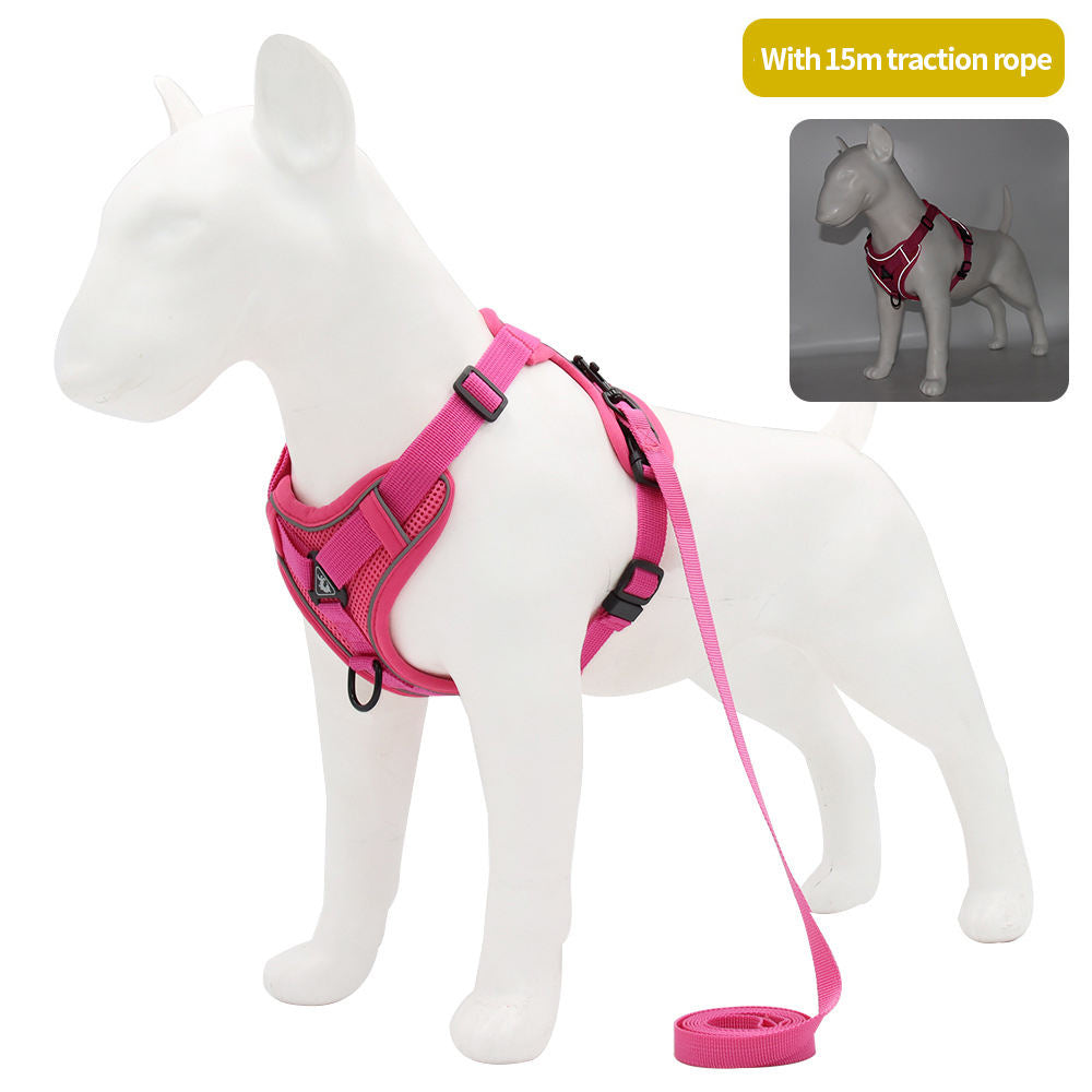 Reflective Mesh Dog Harness & Leash