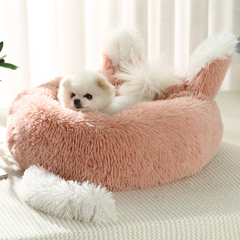 Rabbit Ear Plush Pet Bed