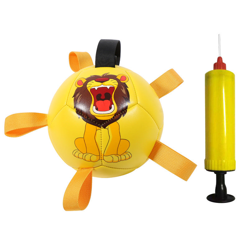 Football Dog Toy with Rope