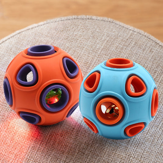 Interactive Rubber Food Dispensing Ball Toy for Dogs