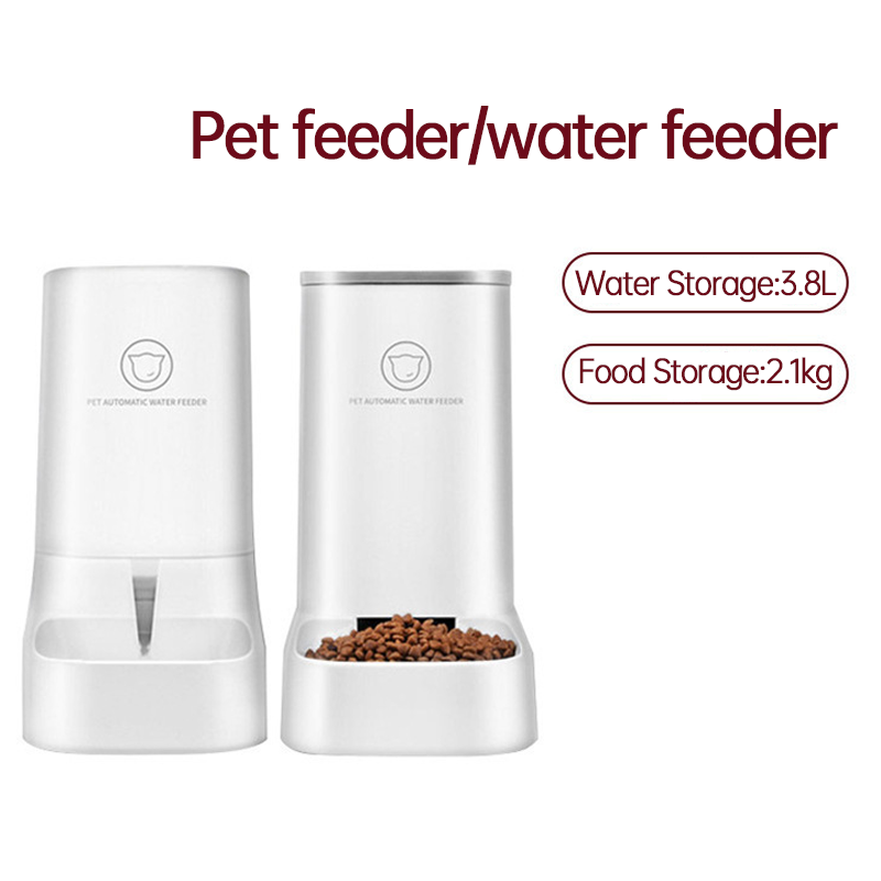 Large-Capacity Gravity Water Dispenser and Feeding Station for Dogs and Cats