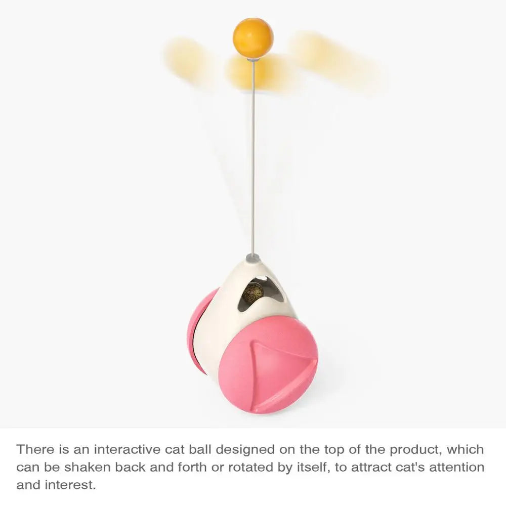 Auto-Rotating Feather Ball Cat Toy